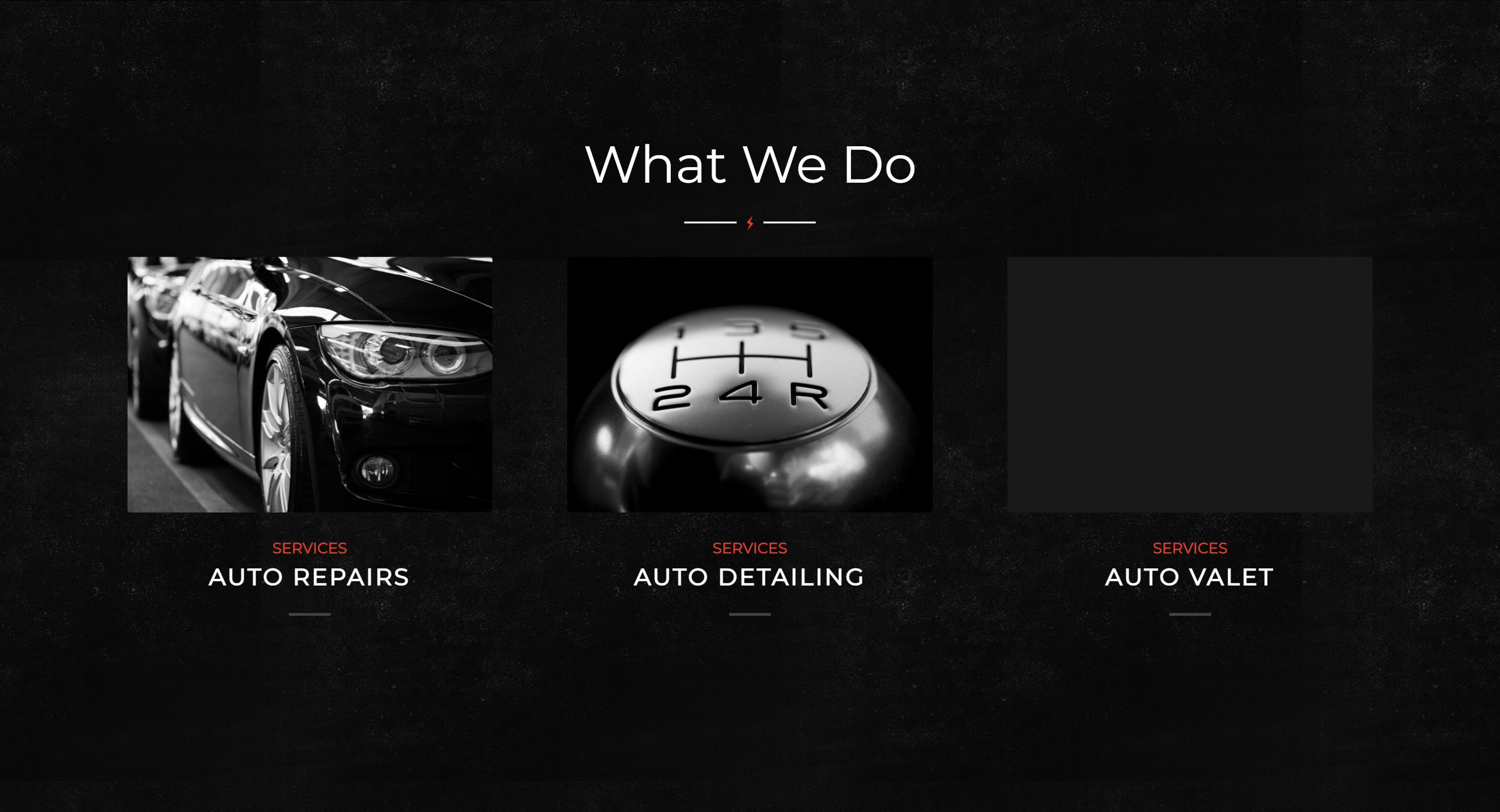 Original DesignaCars services page before the redesign